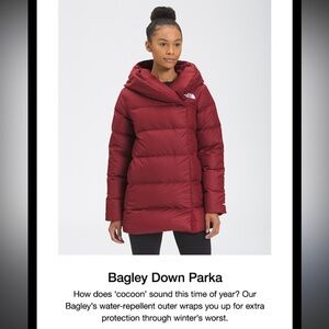 The North Face Women's Bagley Down Parka in Pomegranate